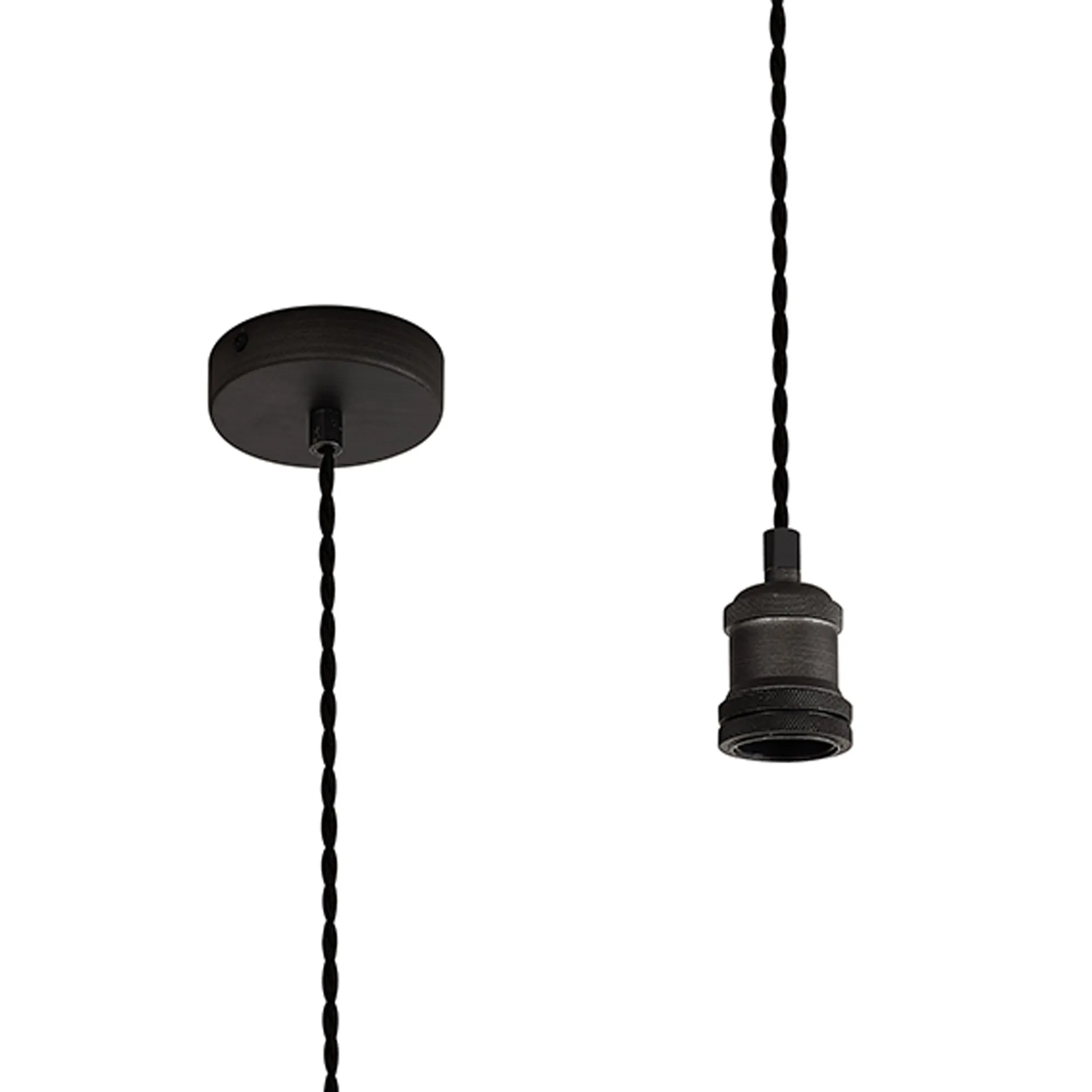 D0798  Dreifa 1 Light Pendant Pewter, Dark Grey